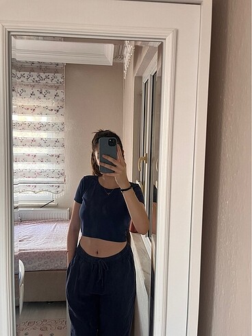 36 Beden Trendyolmilla lacivert keten pantolon