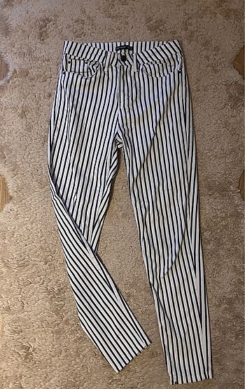 Çizgili Skinny Jean