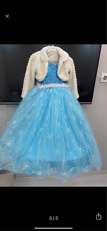 6 Yaş Beden Elsa köstüm 6/ yaş 116