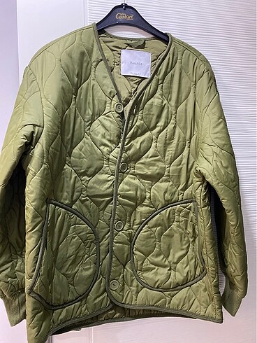bershka haki yeşil ceket mont