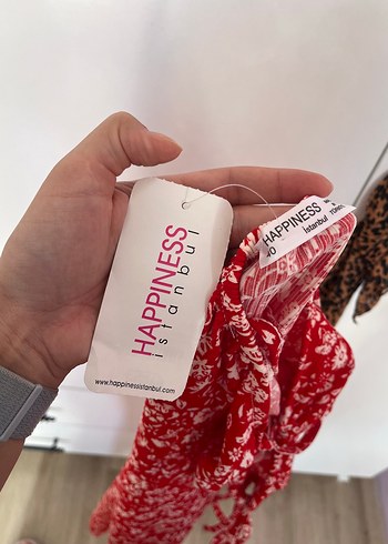 Kırmızı V Yaka Midi Strappy Elbise - Görsel 4