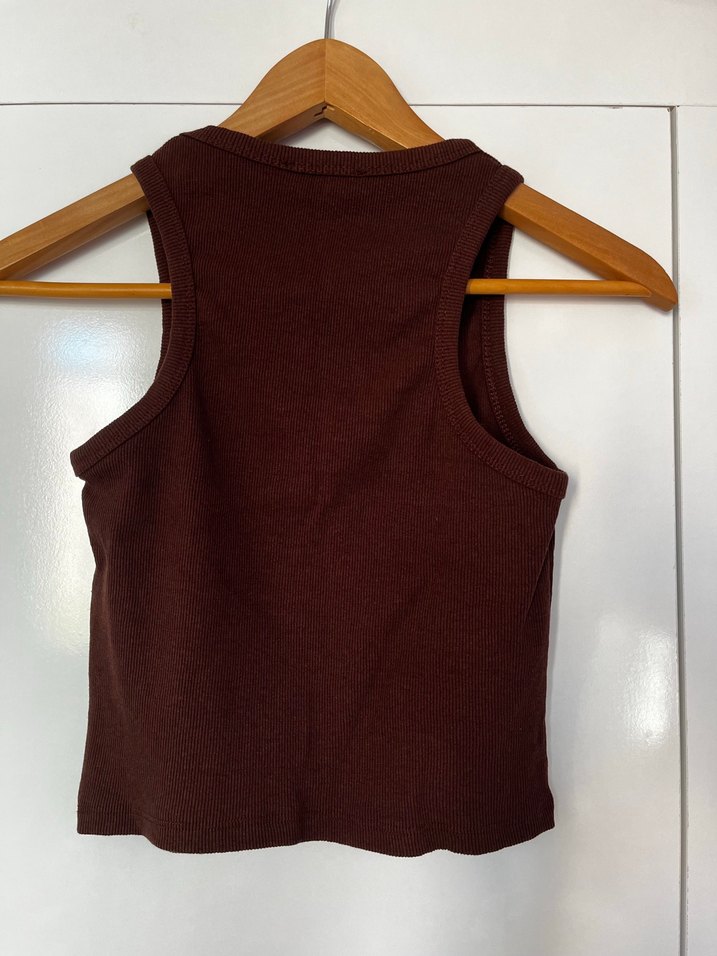 Kahverengi Kolsuz Basic Atlet - Görsel 3