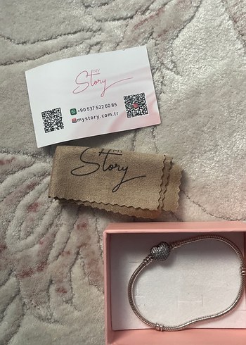 Kalp Detaylı Zincir Bileklik Charmlı ,Kalpli Pandora model - Görsel 3