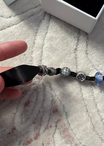 Lila Boncuklu Pandora Bileklik Charm ve - Görsel 5