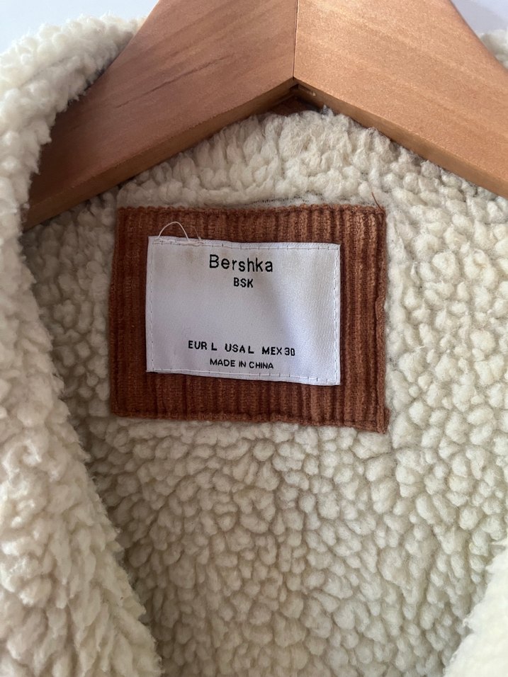 Düğmeli Kahverengi Kadın Süet Ceket Peluş Yaka Mont - Görsel 2