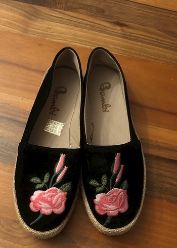 Nakışlı Süet Kadın Espadril - Görsel 4