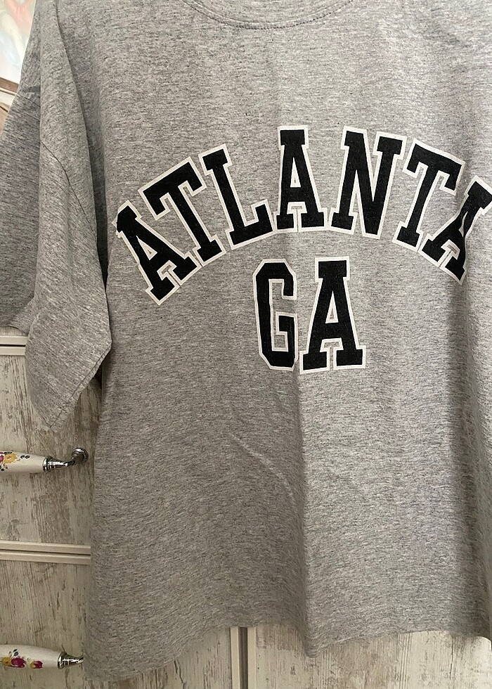 Gri oversize tsört - Görsel 2