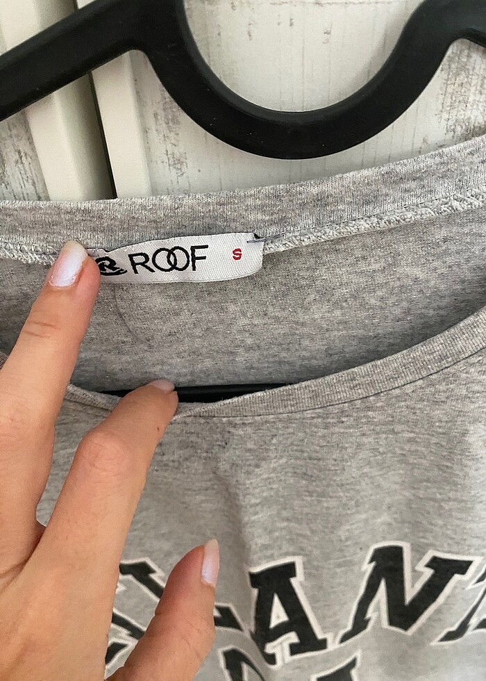 Gri oversize tsört - Görsel 3