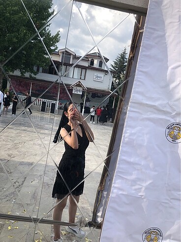 Siyah tül elbise