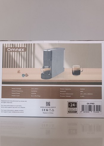 Diğer Omnex Kapsül Kahve Makinesi Siyah-Gri