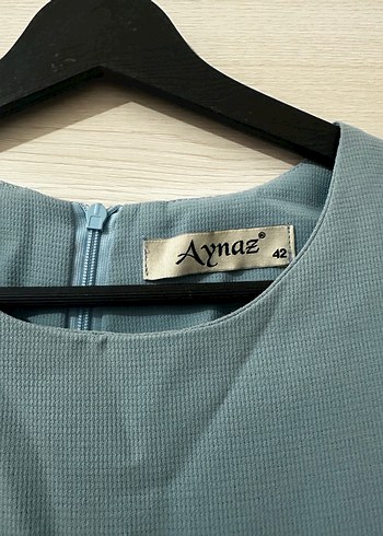 Boncuk İşlemeli Uzun Kollu Turkuaz Tunik - Görsel 3