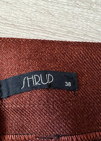 Kahverengi Pilili Kadın Kumaş Pantolon - Görsel 3