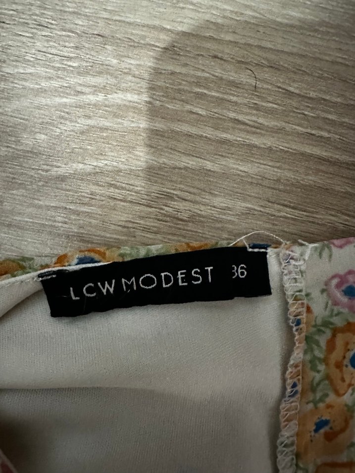 Bej Çiçekli Uzun Bohem Elbise - Görsel 3