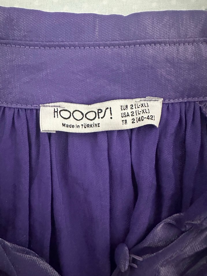 Mor Parlak Uzun Kollu Keten Gömlek - Görsel 3