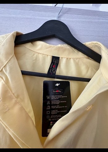 Sarı Mini Keten Gömlek - Görsel 3