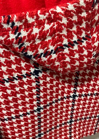 Kırmızı Desenli Fermuarlı kız çocuk Ceketi - Görsel 5