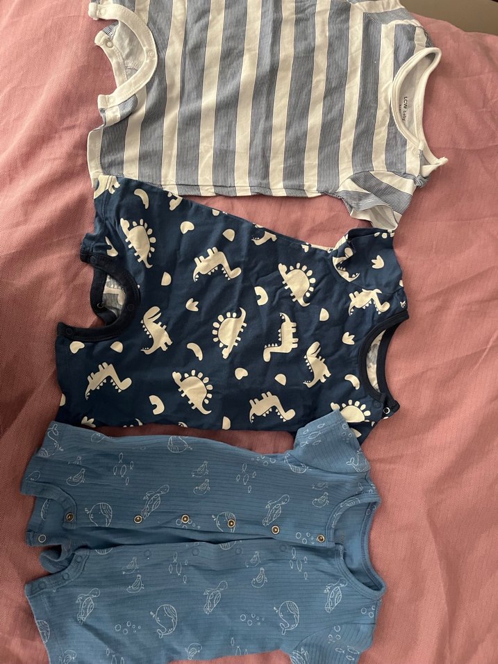 Gri Kısa Kollu Bebek Tulum - Görsel 4