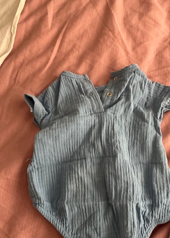 Mavi Keten Bebek Erkek Kısa Kollu Takım - Görsel 5