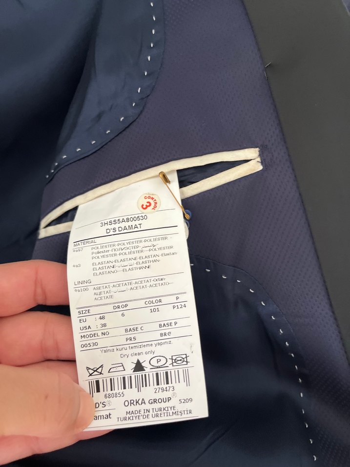 Lacivert Düğmeli damatlık - Görsel 3