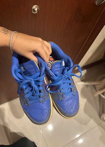 Kadın Mavi Bağcıklı Spor Ayakkabı - Görsel 2