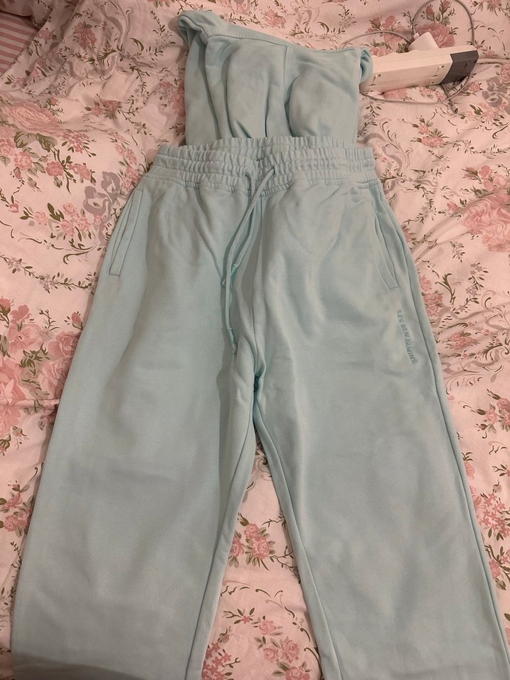 Mavi Rahat Kesim Erkek Eşofman Altı - Görsel 2