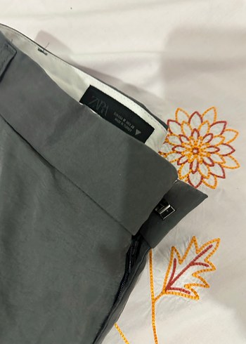 Gri Kadın Uzun Kumaş Pantolon - Görsel 2