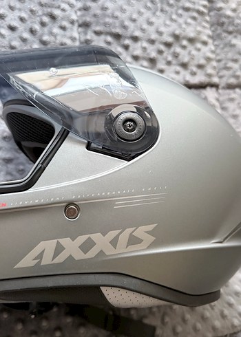 Gri Axxis Metal Biker Kask - Görsel 2