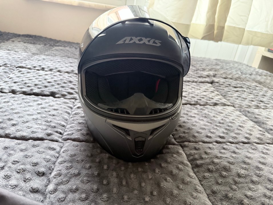 Gri Axxis Metal Biker Kask - Görsel 3