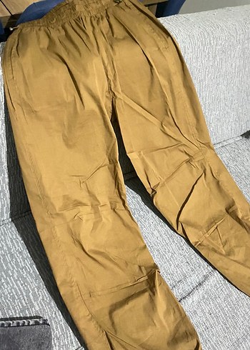 Bej Kadın Keten Pilili Rahat Pantolon - Görsel 2