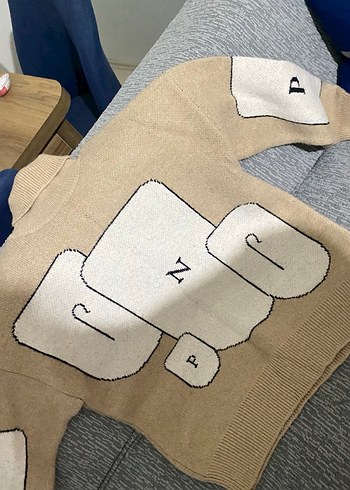 Kadın Kahverengi Triko Bisiklet Yaka Kazak - Görsel 2