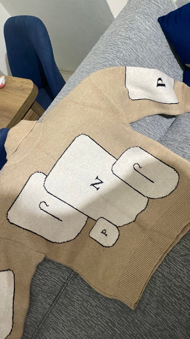 Kadın Kahverengi Triko Bisiklet Yaka Kazak - Görsel 2