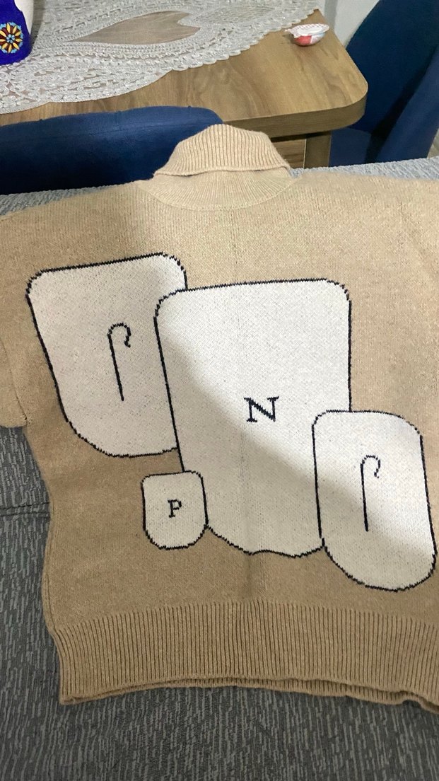 Kadın Kahverengi Triko Bisiklet Yaka Kazak - Görsel 3