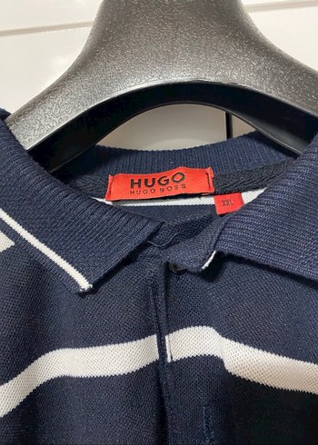 Navy Çizgili Kısa Kollu Polo Tişört - Görsel 2