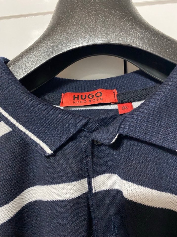 Navy Çizgili Kısa Kollu Polo Tişört - Görsel 2