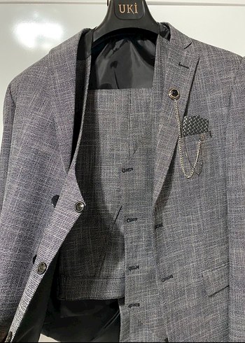 Gri Ekose Desenli Erkek Ceket - Görsel 2