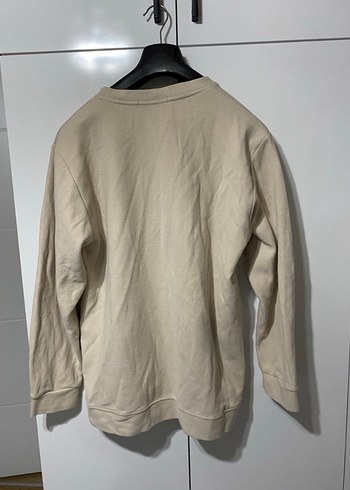 Bej Kadın Basic Oversize Sweatshirt - Görsel 3