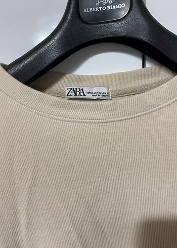 Bej Kadın Basic Oversize Sweatshirt - Görsel 2