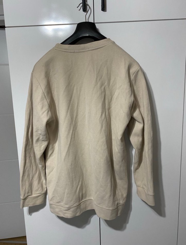 Bej Kadın Basic Oversize Sweatshirt - Görsel 3