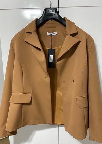 Bej Mini Kadın Blazer Ceket - Görsel 3