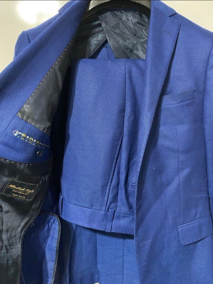 Düğmeli Koyu Mavi Erkek Takım Ceket - Görsel 2