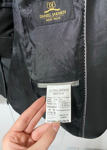 Düğmeli Siyah Erkek Ofis Ceket - Görsel 3