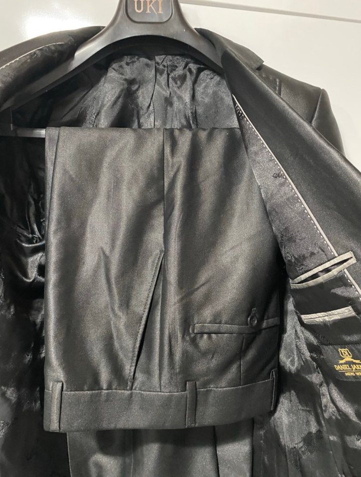 Düğmeli Siyah Erkek Ofis Ceket - Görsel 2