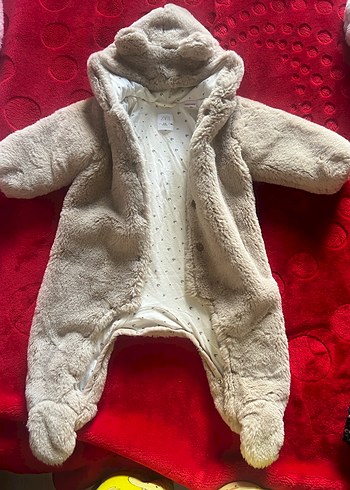 3 Ay Beden Kürklü Bebek Tulumu