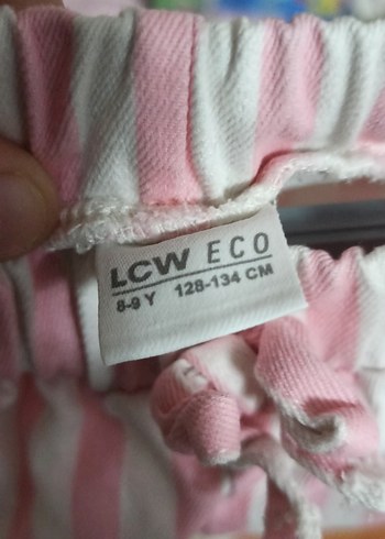 Pembe Çizgili Pilili Mini Kız Çocuk Şort - Görsel 2