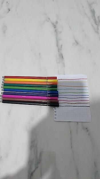 Lector ince uçlu keçeli kalem 10 adet çok iyi boyuyor - Görsel 14