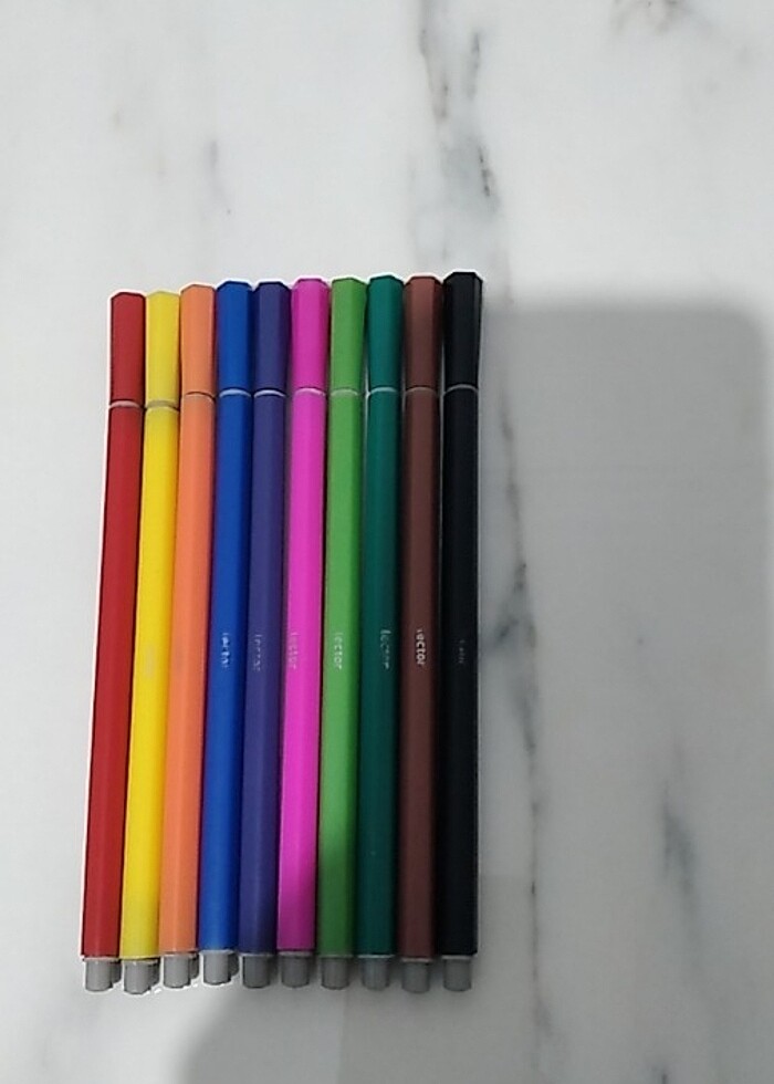 Lector ince uçlu keçeli kalem 10 adet çok iyi boyuyor - Görsel 2