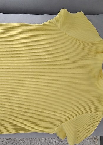 13-14 Yaş Beden Sarı Kadın Kısa Kollu Fitted Tişört