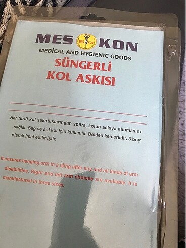 Süngerli kol askısı