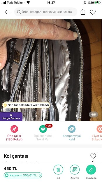 Diğer Çok amaçlı çanta büyük boy viennetta