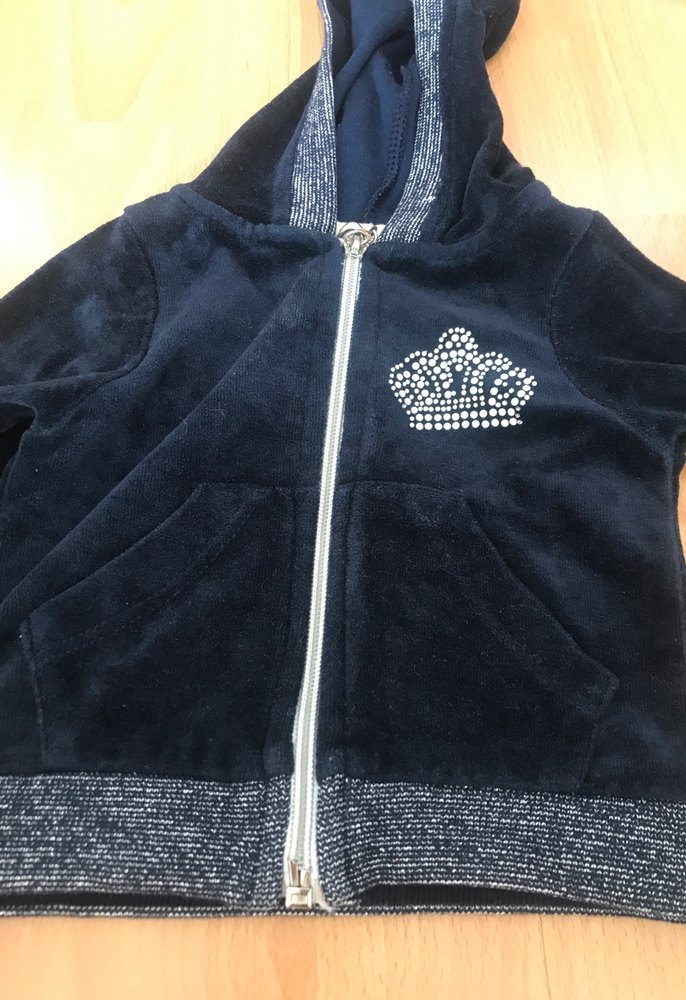 Kız Çocuk Parlak Mavi Kapüşonlu Fermuarlı Sweatshirt - Görsel 2